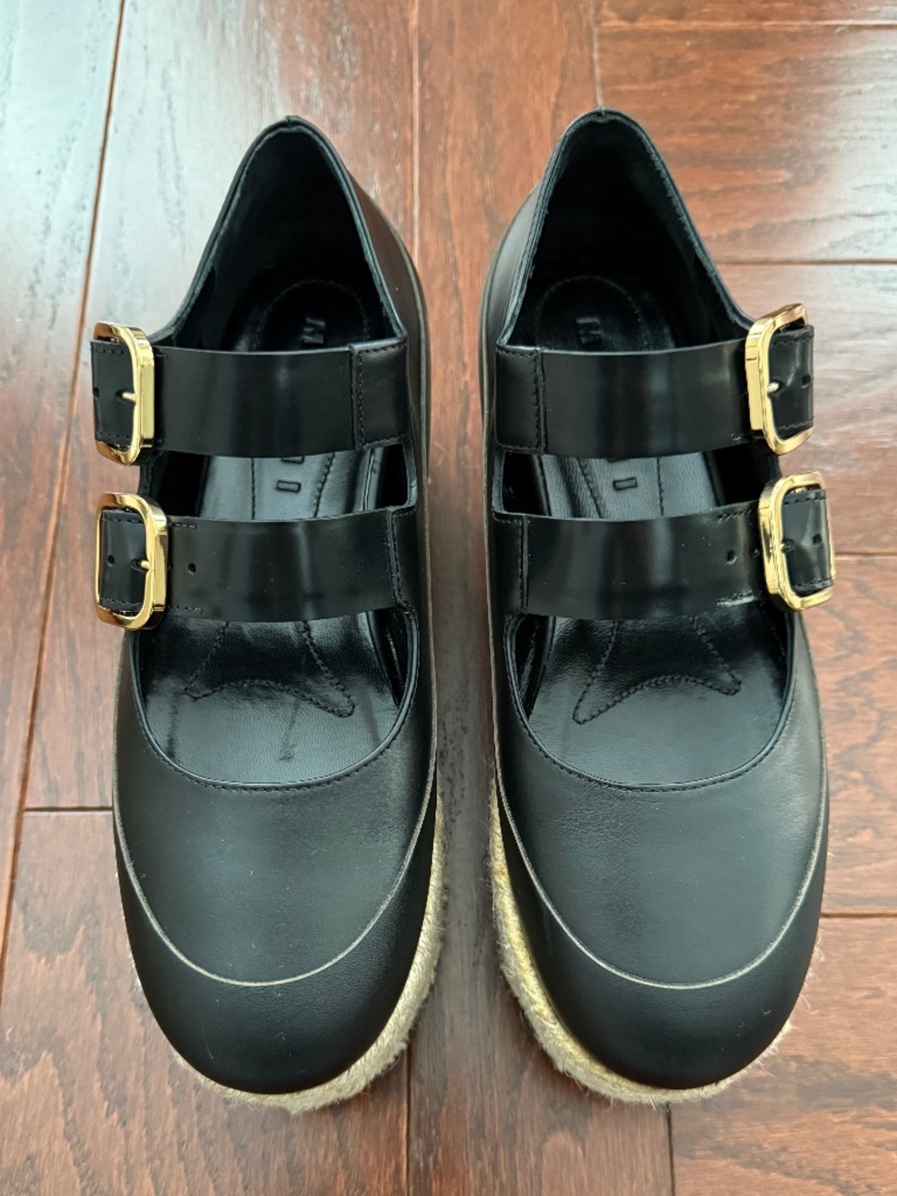 Marni Platform Espadrille Mary Janes in Black, size 37 - Picture 2 of 10
